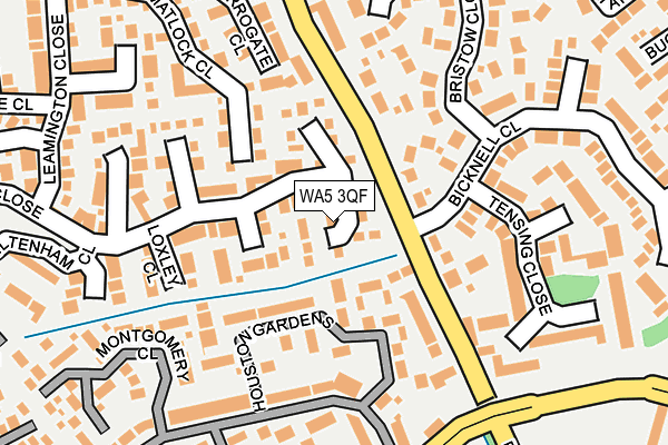 WA5 3QF map - OS OpenMap – Local (Ordnance Survey)