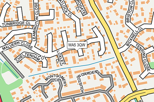 WA5 3QW map - OS OpenMap – Local (Ordnance Survey)