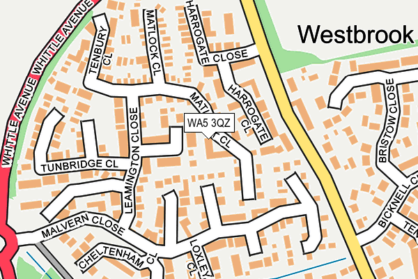 WA5 3QZ map - OS OpenMap – Local (Ordnance Survey)