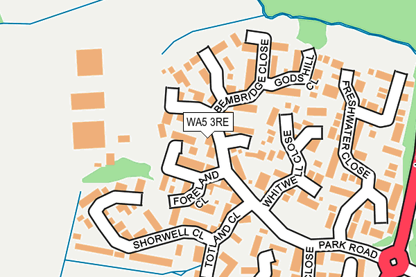 WA5 3RE map - OS OpenMap – Local (Ordnance Survey)