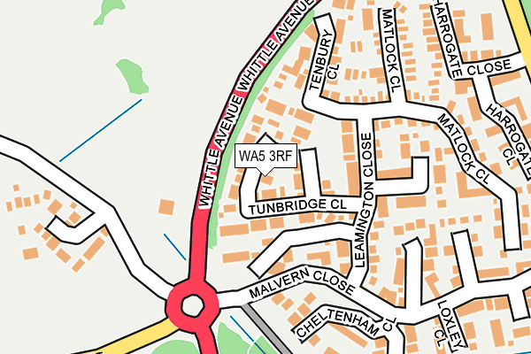 WA5 3RF map - OS OpenMap – Local (Ordnance Survey)