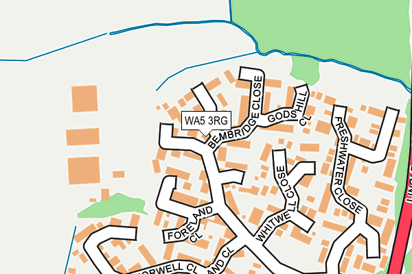 WA5 3RG map - OS OpenMap – Local (Ordnance Survey)
