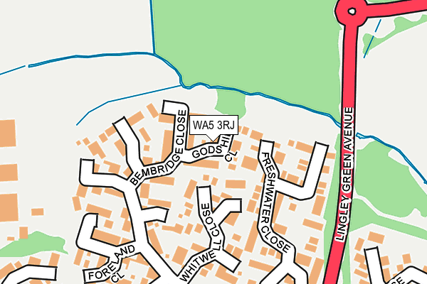 WA5 3RJ map - OS OpenMap – Local (Ordnance Survey)