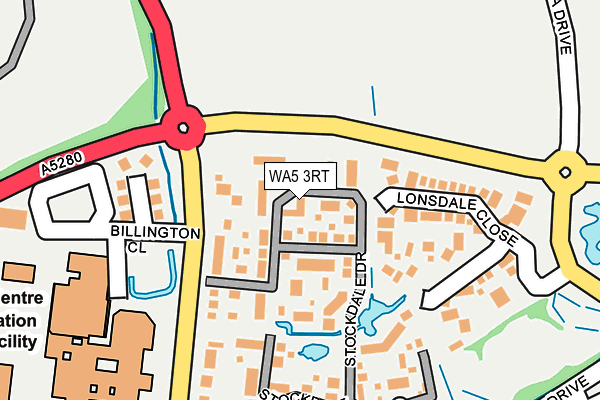 WA5 3RT map - OS OpenMap – Local (Ordnance Survey)
