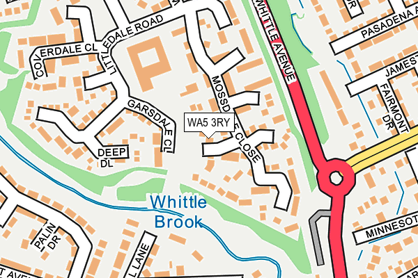 WA5 3RY map - OS OpenMap – Local (Ordnance Survey)