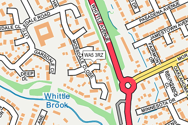 WA5 3RZ map - OS OpenMap – Local (Ordnance Survey)