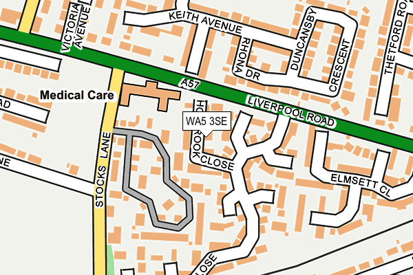 WA5 3SE map - OS OpenMap – Local (Ordnance Survey)