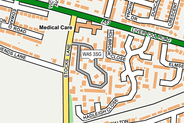 WA5 3SG map - OS OpenMap – Local (Ordnance Survey)