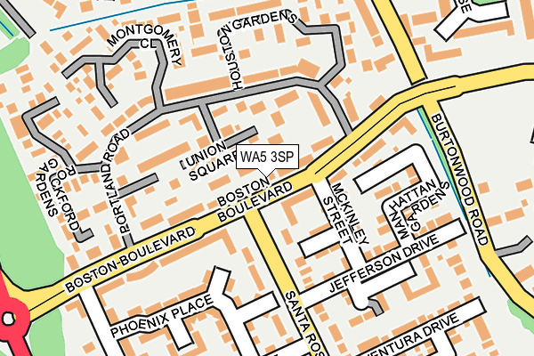 WA5 3SP map - OS OpenMap – Local (Ordnance Survey)