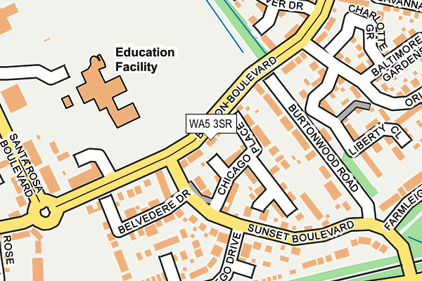 WA5 3SR map - OS OpenMap – Local (Ordnance Survey)