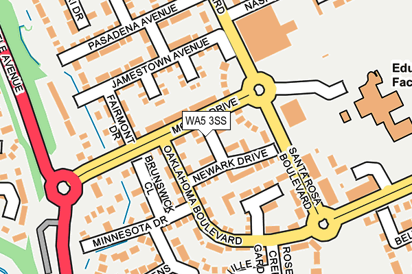 WA5 3SS map - OS OpenMap – Local (Ordnance Survey)