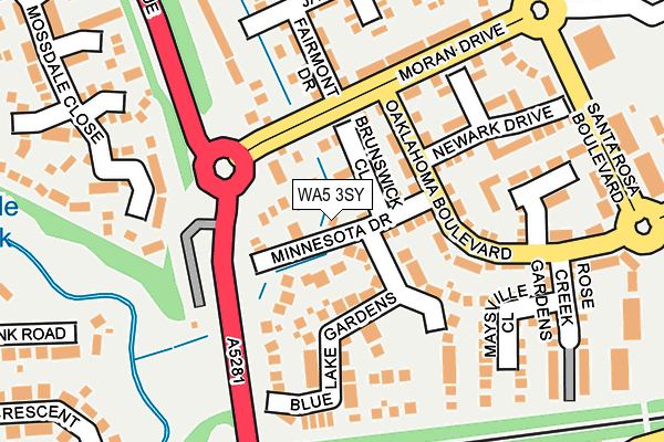 WA5 3SY map - OS OpenMap – Local (Ordnance Survey)