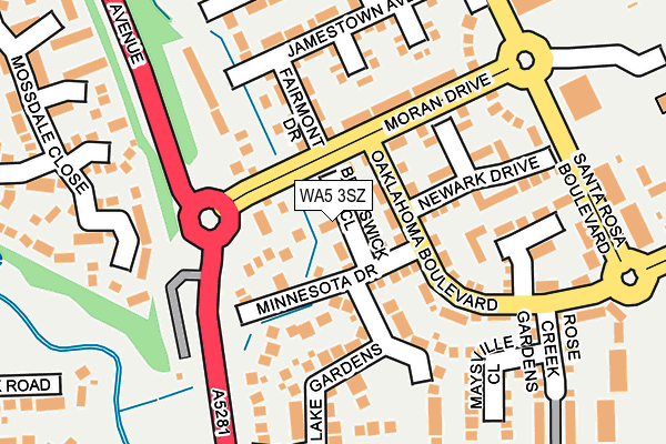 WA5 3SZ map - OS OpenMap – Local (Ordnance Survey)