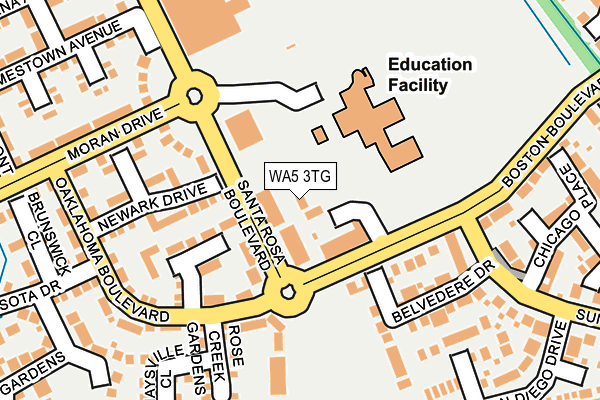 WA5 3TG map - OS OpenMap – Local (Ordnance Survey)