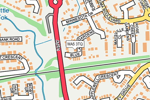 WA5 3TQ map - OS OpenMap – Local (Ordnance Survey)
