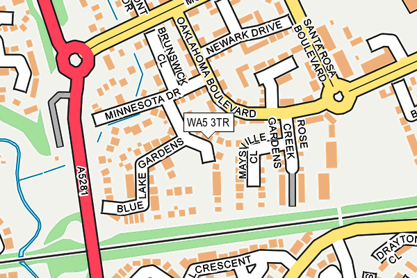 WA5 3TR map - OS OpenMap – Local (Ordnance Survey)