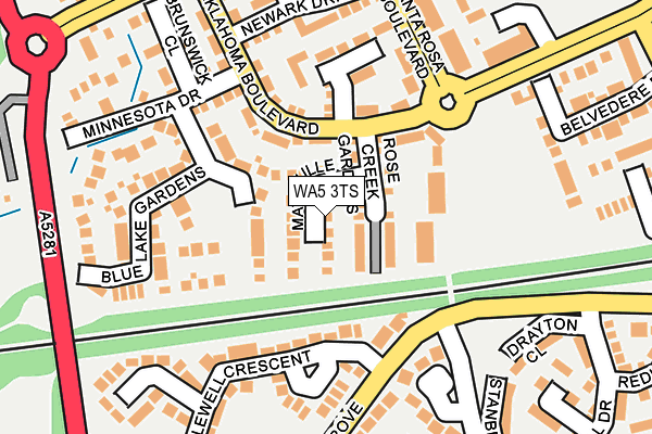 WA5 3TS map - OS OpenMap – Local (Ordnance Survey)