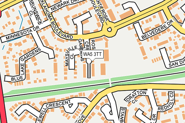 WA5 3TT map - OS OpenMap – Local (Ordnance Survey)