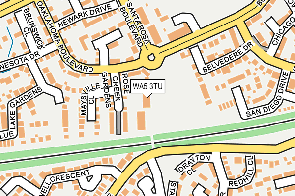WA5 3TU map - OS OpenMap – Local (Ordnance Survey)