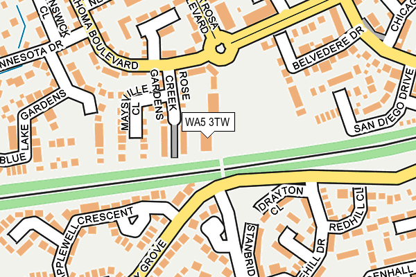 WA5 3TW map - OS OpenMap – Local (Ordnance Survey)