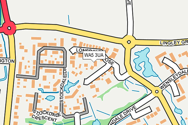 WA5 3UA map - OS OpenMap – Local (Ordnance Survey)
