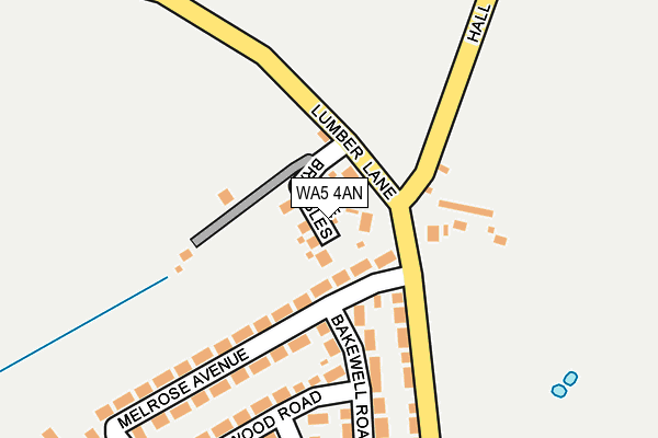 WA5 4AN map - OS OpenMap – Local (Ordnance Survey)