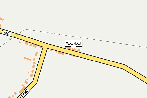WA5 4AU map - OS OpenMap – Local (Ordnance Survey)