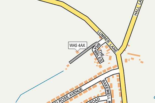WA5 4AX map - OS OpenMap – Local (Ordnance Survey)