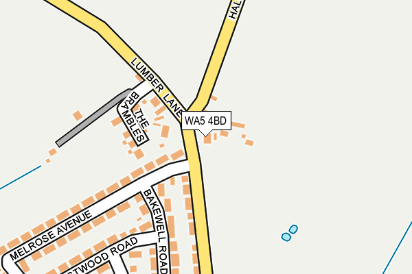 WA5 4BD map - OS OpenMap – Local (Ordnance Survey)