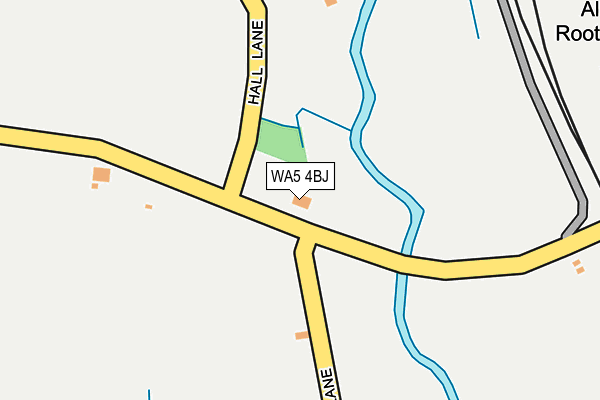WA5 4BJ map - OS OpenMap – Local (Ordnance Survey)