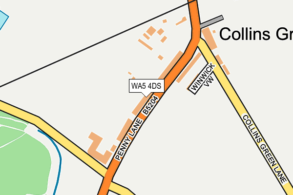 WA5 4DS map - OS OpenMap – Local (Ordnance Survey)