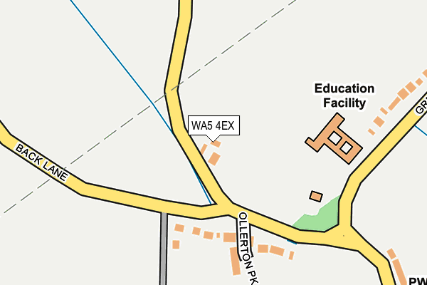 WA5 4EX map - OS OpenMap – Local (Ordnance Survey)