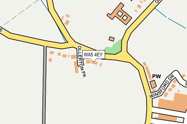 WA5 4EY map - OS OpenMap – Local (Ordnance Survey)