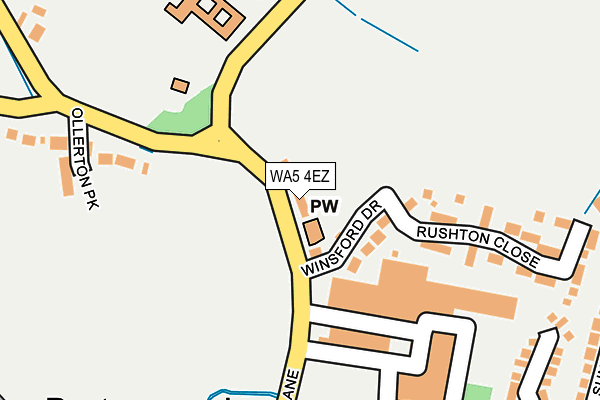 WA5 4EZ map - OS OpenMap – Local (Ordnance Survey)