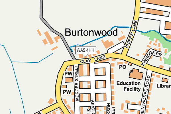 Map of BURTONWOOD CONSTRUCTION SERVICES LTD at local scale