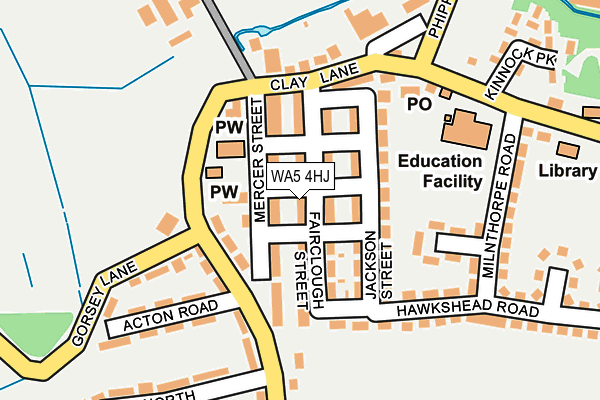 WA5 4HJ map - OS OpenMap – Local (Ordnance Survey)