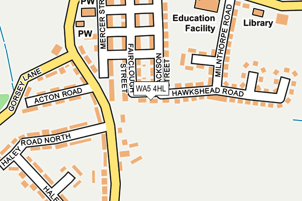 WA5 4HL map - OS OpenMap – Local (Ordnance Survey)