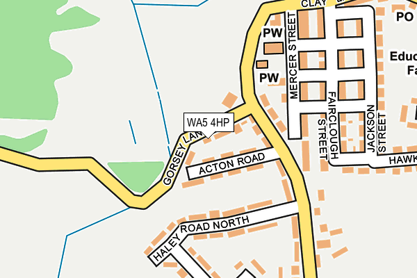 WA5 4HP map - OS OpenMap – Local (Ordnance Survey)