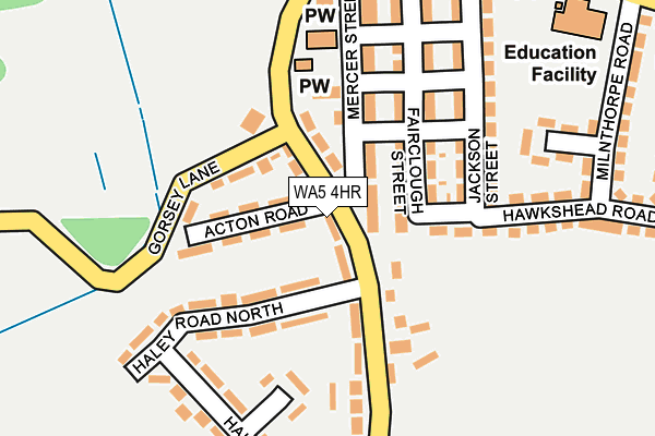 WA5 4HR map - OS OpenMap – Local (Ordnance Survey)