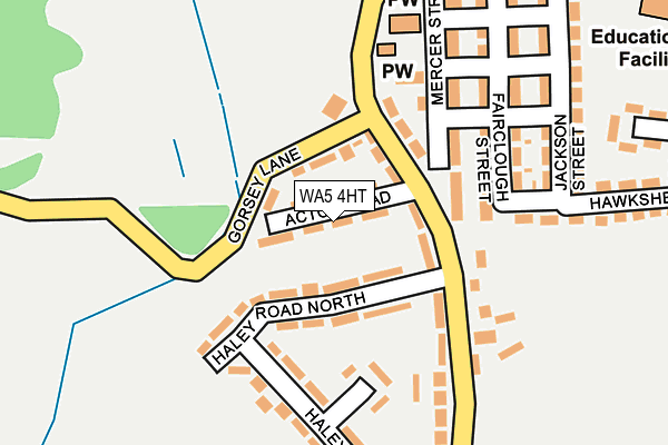 WA5 4HT map - OS OpenMap – Local (Ordnance Survey)