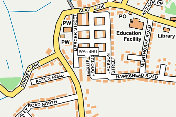 WA5 4HU map - OS OpenMap – Local (Ordnance Survey)