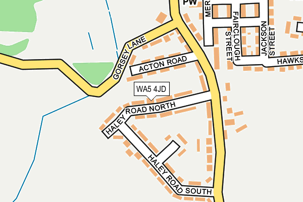 WA5 4JD map - OS OpenMap – Local (Ordnance Survey)