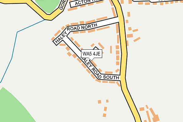 WA5 4JE map - OS OpenMap – Local (Ordnance Survey)