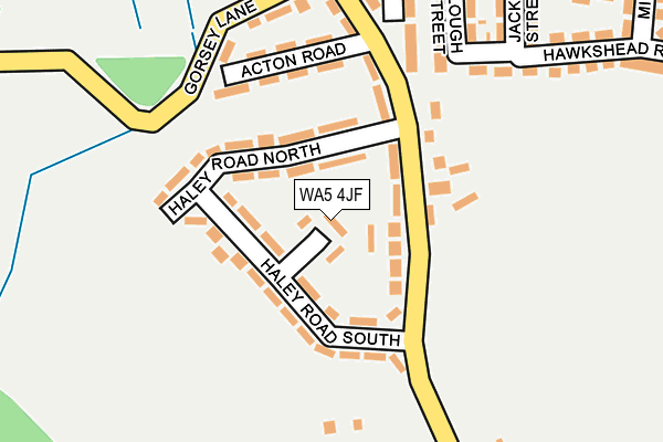 WA5 4JF map - OS OpenMap – Local (Ordnance Survey)