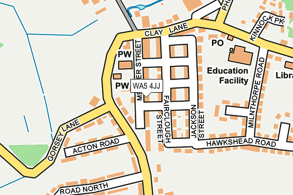 WA5 4JJ map - OS OpenMap – Local (Ordnance Survey)