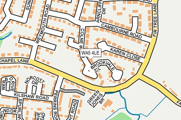 WA5 4LE map - OS OpenMap – Local (Ordnance Survey)