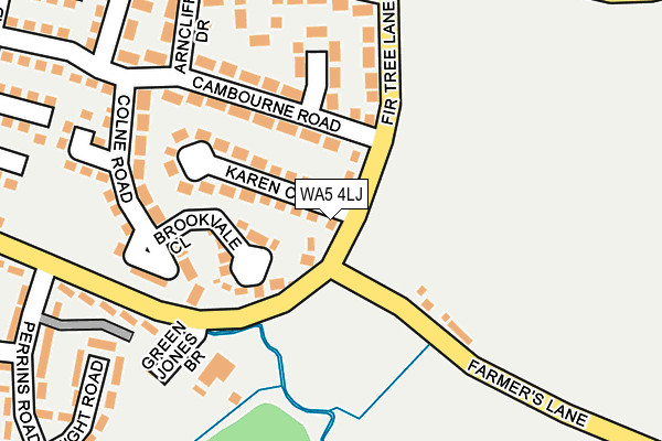 WA5 4LJ map - OS OpenMap – Local (Ordnance Survey)