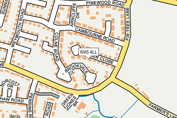 WA5 4LL map - OS OpenMap – Local (Ordnance Survey)