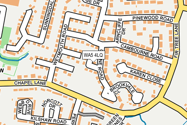 WA5 4LQ map - OS OpenMap – Local (Ordnance Survey)