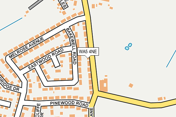 WA5 4NE map - OS OpenMap – Local (Ordnance Survey)